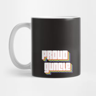 Proud Guncle  Disco font – lgbt gay uncle Guncle's Day  humorous brother gift Mug